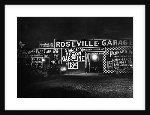 Garage Illuminated with Flood Light by Anonymous