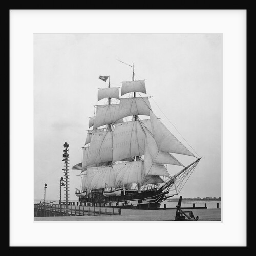 Whaling Ship at a Dock by Anonymous