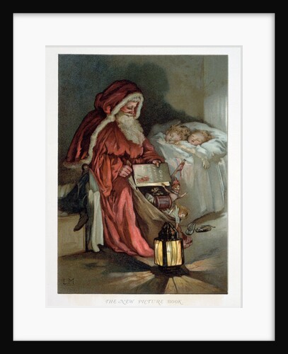 Illustration Entitled The New Picture Book Depicting a Visit from Santa by Anonymous