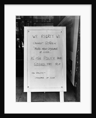 Sign Outside Sex Cinema by Anonymous