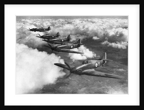 Hawker Hurricanes in Flight by Anonymous