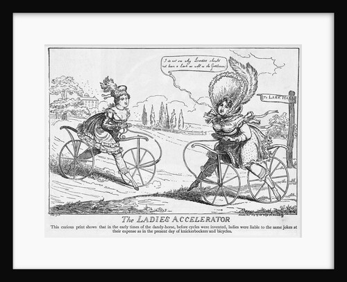 Women Riding Dandy Horse Bicycles by Anonymous