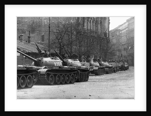 Russian Tanks in Budapest by Anonymous
