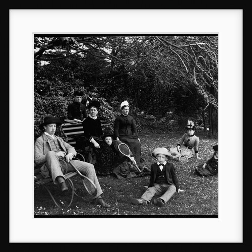 Group of People With Tennis Rackets by Anonymous