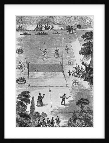 Illustration of How to Play Lawn Tennis, 1874 by Anonymous
