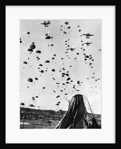 Troops Parachuting Into Korea by Anonymous
