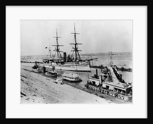 British Troopship Malabar Passing Through the Suez Canal by Anonymous