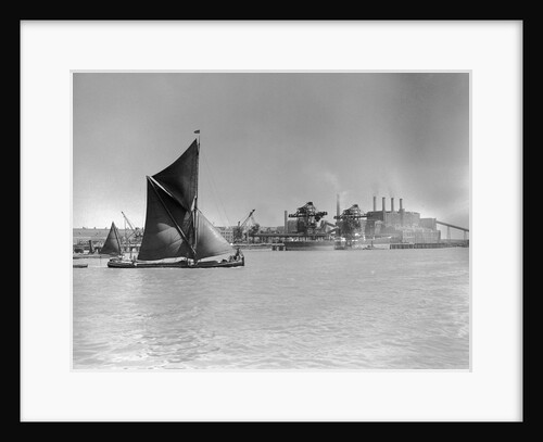 Sailboat Passes Ford Motor Works by Anonymous