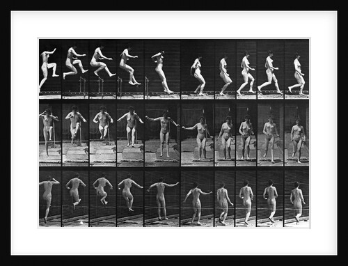 Nude Woman Hurdling by Anonymous