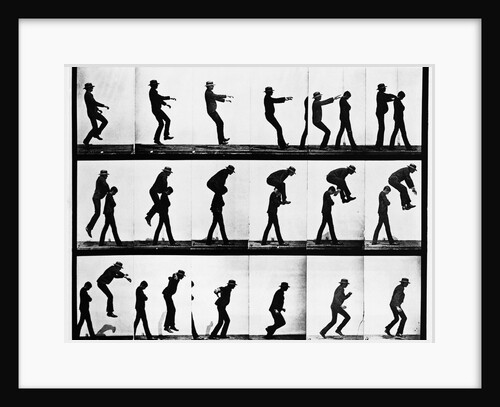 Two Men Leapfrogging by Anonymous