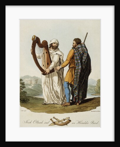Irish Ollamh and an Heraldic Bard by Robert Havell