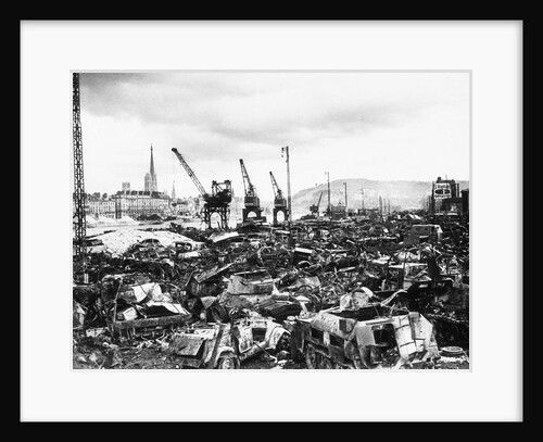 A Military Scrapyard, Rouen Docks by Anonymous