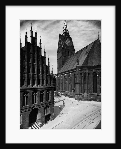 Hannover Town Hall and Church by Anonymous