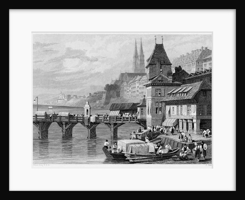 A River Scene at Basel by Anonymous