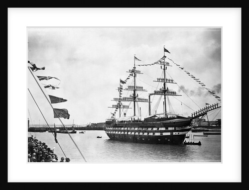 Cadets Man Yards of HMS Worcester by Anonymous