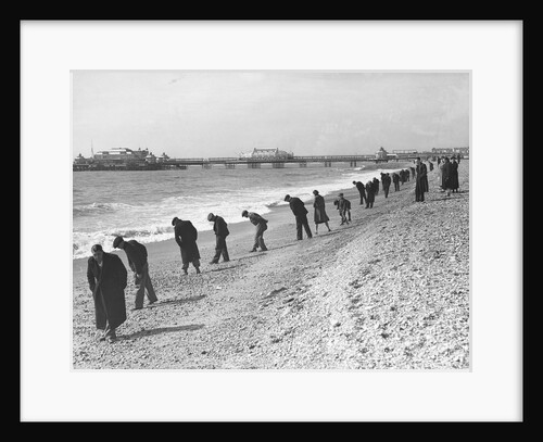 Beachcombers Searching Brighton Beach for Treasure by Anonymous