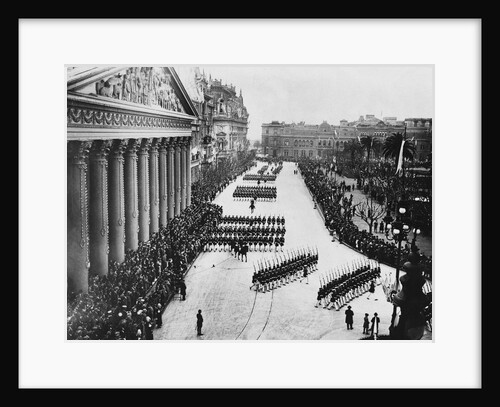 Troops Marching Down Avenida Alvear by Anonymous