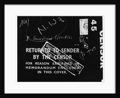 British Mail Censored During World War II by Anonymous