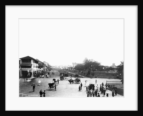 Nineteenth Century Street Scene in Singapore by Anonymous