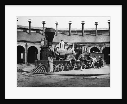 Men and Canadian Locomotive by Anonymous