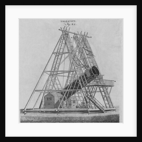 Illustration of Herschel's Giant Telescope by Anonymous