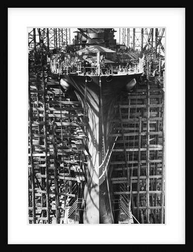 Battleship Indiana Under Construction by Anonymous