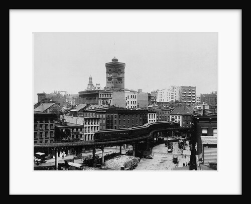 Elevated Railroad in New York City by Anonymous