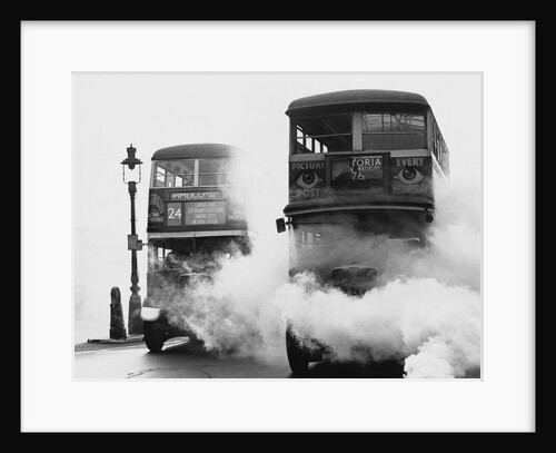 Buses Pass Through Smoke Screens by Anonymous