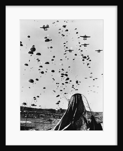 Troops Parachuting Into Korea by Anonymous