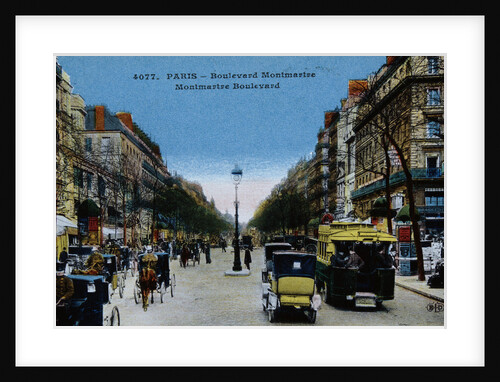 Color Print of Boulevard Montmartre, Paris by Anonymous
