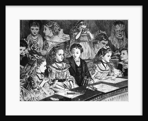 Artistic Etching Of Children At The Pantomime by Anonymous
