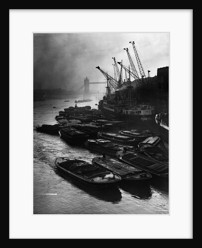 Barges Moored at Hays Wharf by Anonymous