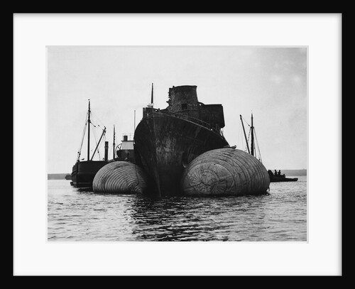 Re-Floating German Battleship, Scapa Flow by Anonymous