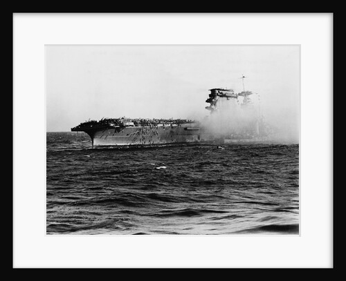 Crew of U.S.S. Lexington Abandoning Ship by Anonymous