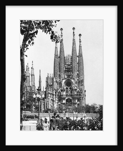 The Cathedral Of The Sagrada Familia In Barcelona, 1939. by Anonymous