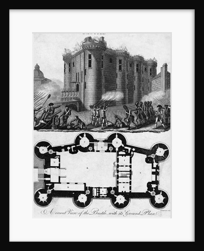 Bastille and Ground Plan by Anonymous