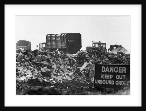 Warning Sign at Garbage Dump by Anonymous