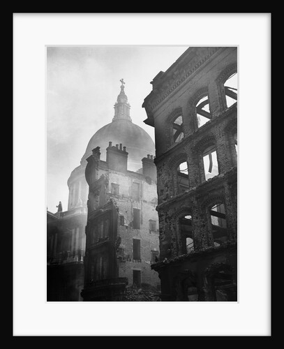 Saint Paul's Cathedral Admist Ruins by Anonymous