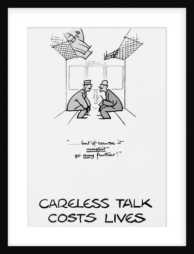 Wartime Cartoon Encouraging Discretion by Anonymous