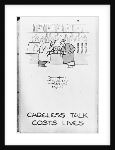 Wartime Cartoon Encouraging Discretion by Anonymous