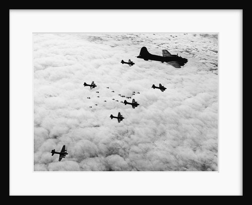 Flying Fortresses in Flight Over Germany by Anonymous