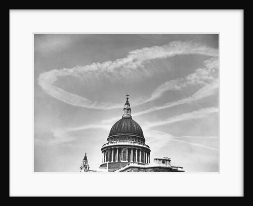 Contrails Over St. Paul's Dome by Anonymous