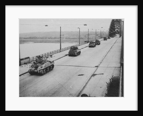 Tanks Cross Nijmegen Bridge by Anonymous