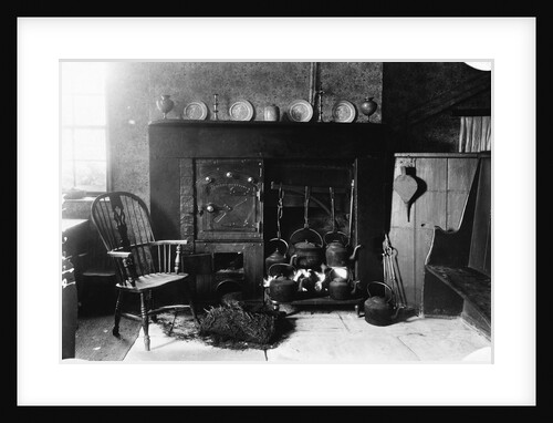 Kettles Hanging in an Open Fireplace by Anonymous