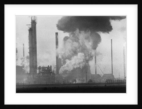 Fire at Shell Haven Refinery in Essex by Anonymous