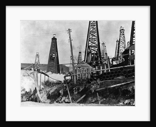 Oil Derricks in Romania by Anonymous