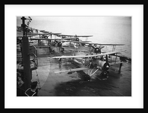 Aeroplanes on Aircraft Carrier by Anonymous