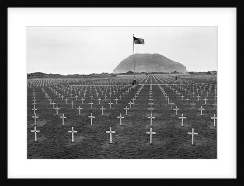 US Marine Cemetery on Iwo Jima by Anonymous