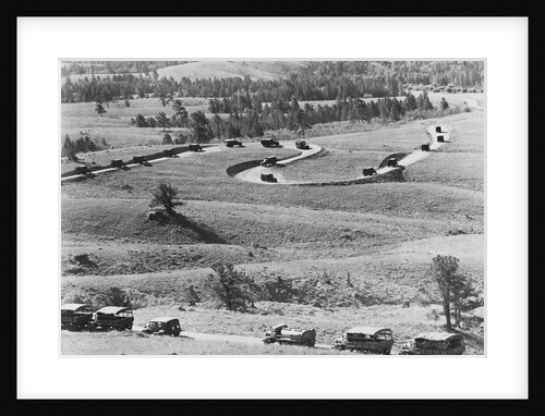 Military Convoy on Road in Burma by Anonymous
