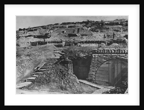 Dugouts Near Verdun, World War I by Anonymous
